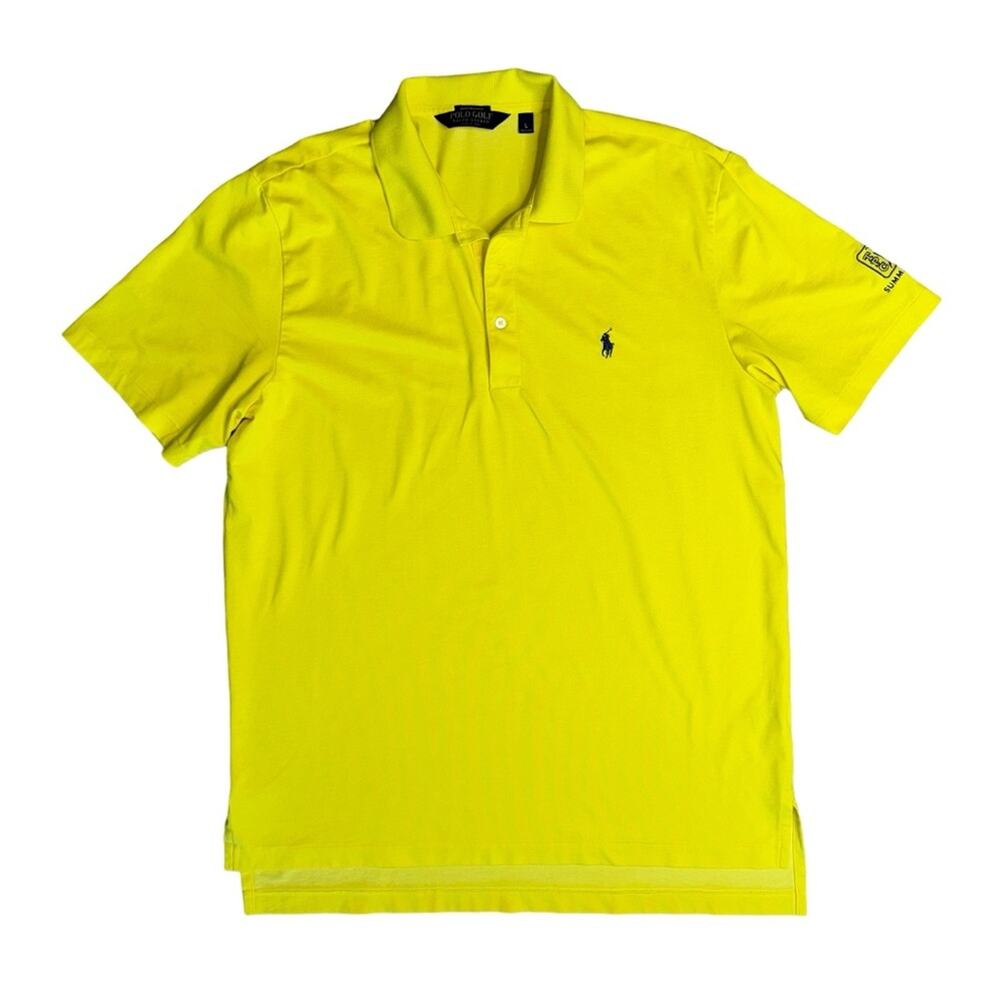 RALPH LAUREN POLO GOLF Neon Yellow Golf Polo Short Sleeve Shirt Men’s